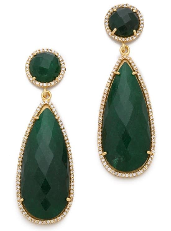 ONE by Susan Hanover Crown Stone Drop Earrings