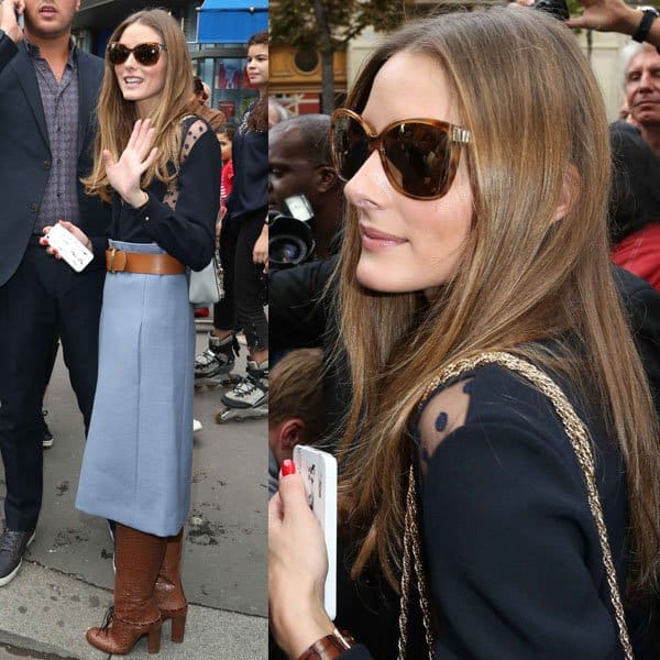 Olivia Palermo wears Chloe Hoya Ce604s sunglasses