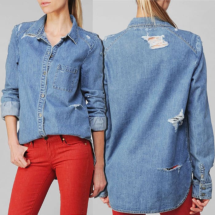 Paige Denim Eden Destructed Shirt