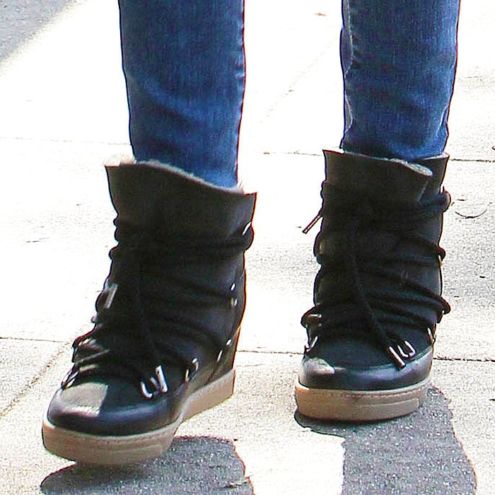 Rachel Bilson's Isabel Marant lace-up booties are perfect for winter