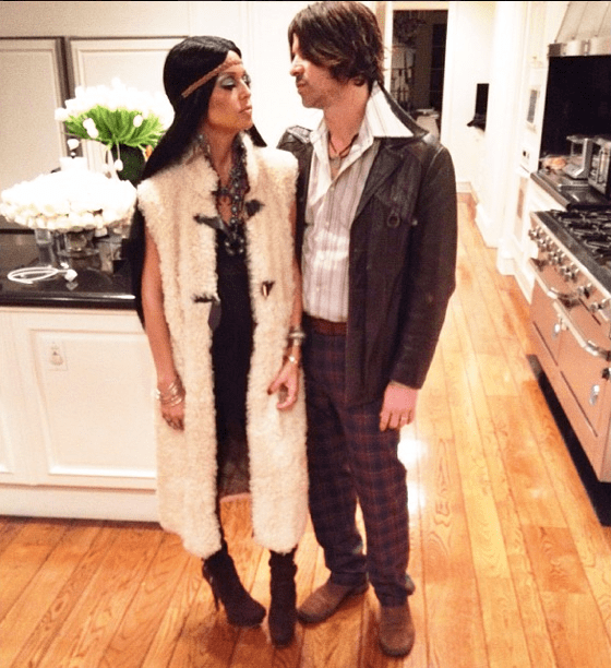 Rachel Zoe and husband Rodger Berman dressed as Sonny and Cher