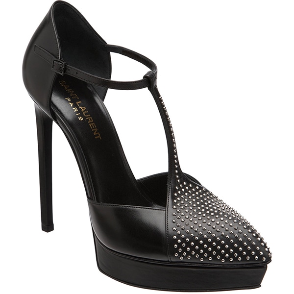 Saint Laurent Studded T-Strap Pumps