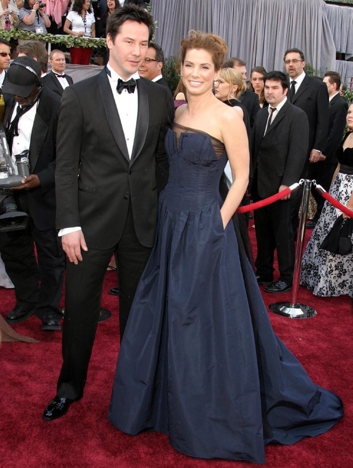 Sandra Bullock and Keanu Reeves during the 78th Annual Academy Awards