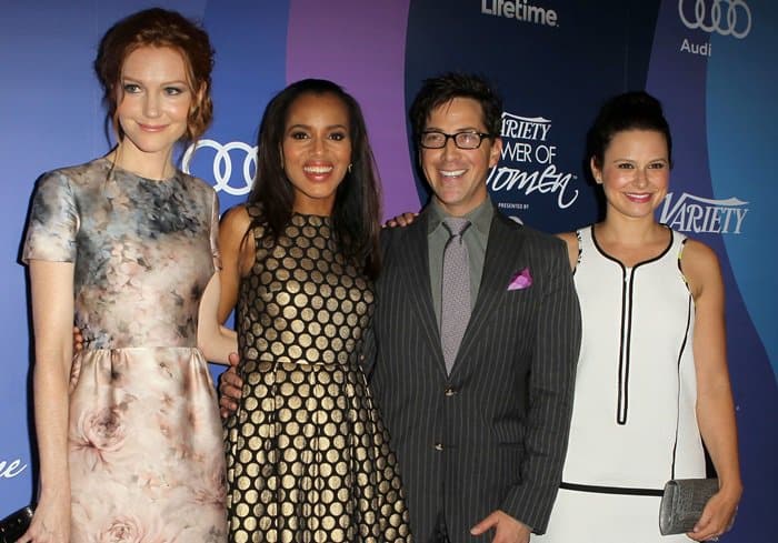 Darby Stanchfield, Kerry Washington, Dan Bucatinsky, and Katie Lowes at Variety's 5th Annual Power Of Women Event Held at Beverly Wilshire Four Seasons Hotel on October 4, 2013