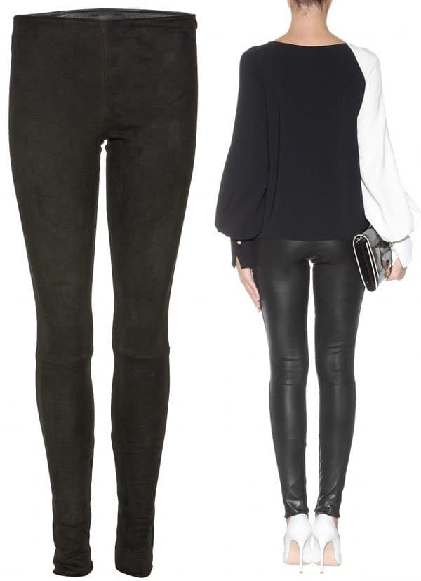The Row Speto Leather and Suede Leggings