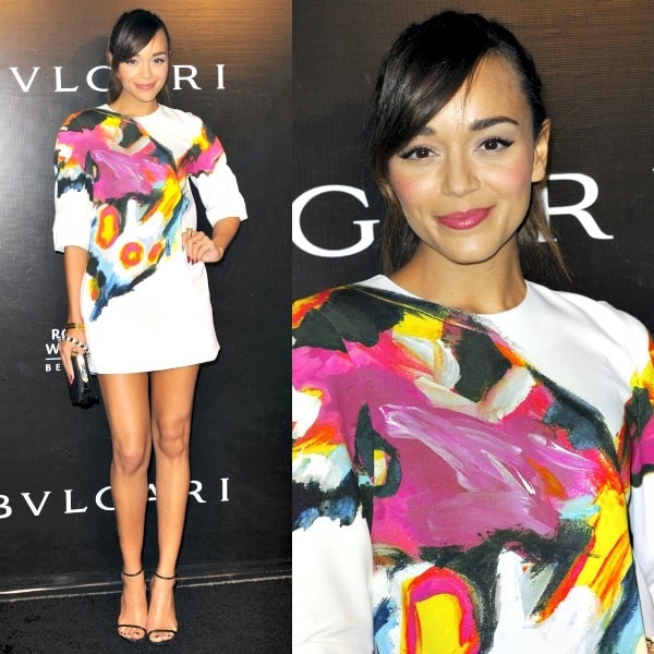 Ashley Madekwe at the Rodeo Drive Walk of Style honoring BVLGARI and Mr. Nicola Bulgari held at Bulgari in Los Angeles, California, on December 5, 2012