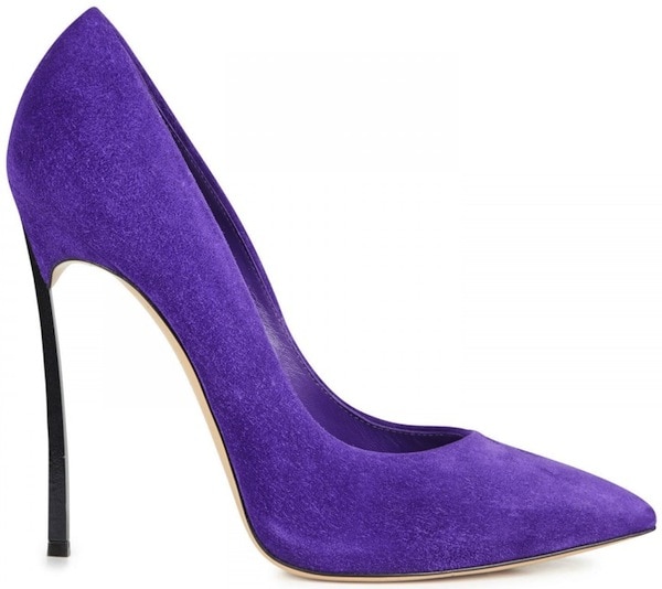 Casadei Purple Suede "Blade" Pumps