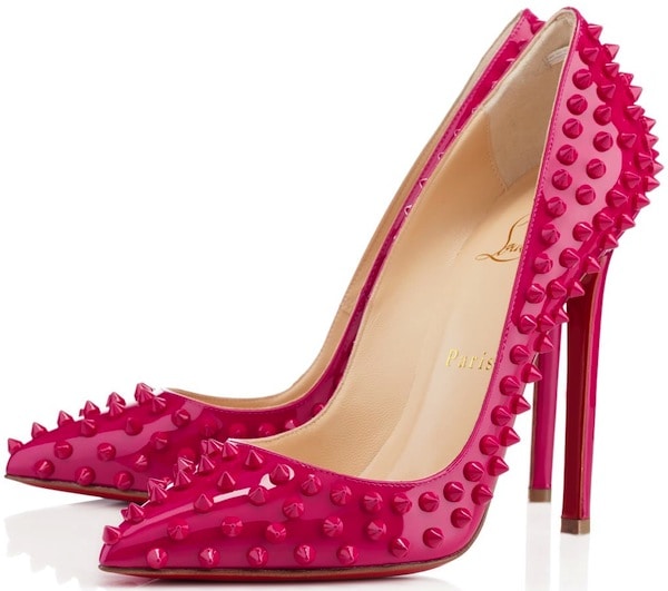 Christian Louboutin "Pigalle Spikes" in Grenadine
