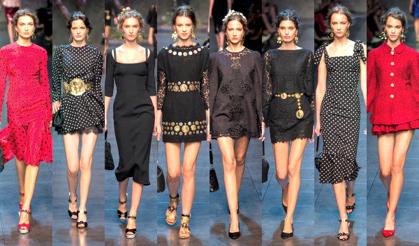 Dolce & Gabbana Spring/Summer 2014 collection runway show with models showcasing intricate designs