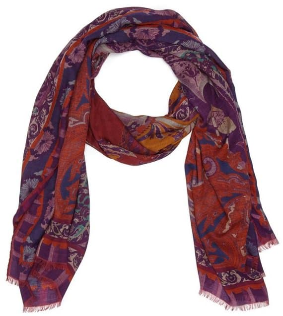 Etro Paisley Modal and Wool Scarf