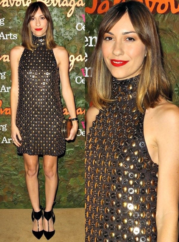 Gia Coppola in halter neck mini dress at the 2013 Wallis Annenberg Center for the Performing Arts Inaugural Gala