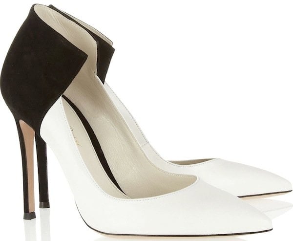 Gianvito Rossi Two-tone Leather and Suede Pumps