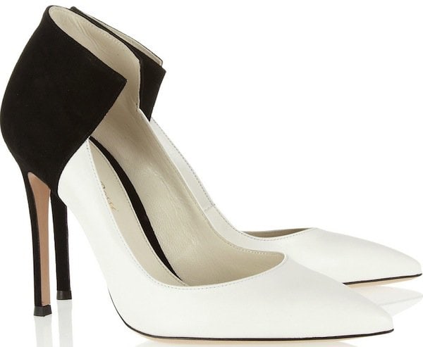 Gianvito Rossi Two-tone Leather and Suede Pumps