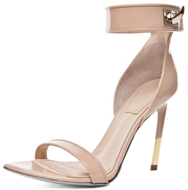 Givenchy "Guerra" Patent Leather Heel in Salmon