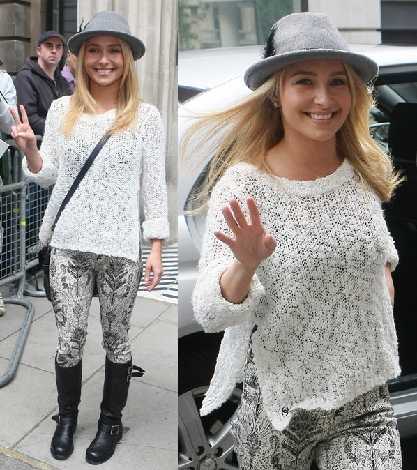 Hayden Panettiere arriving at the BBC Radio 2 studios in London on June 7, 2013