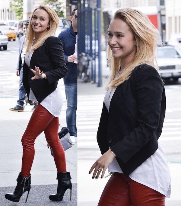 Hayden Panettiere arriving at her hotel in Manhattan, New York City, on October 9, 2013