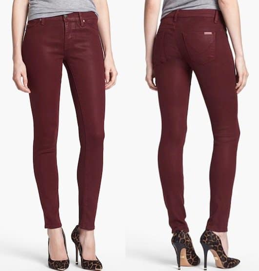 Hudson Jeans Krista Super Skinny Jeans in Crimson Wax