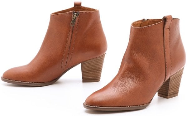 Versatile Madewell booties, cut from rich, pebbled leather