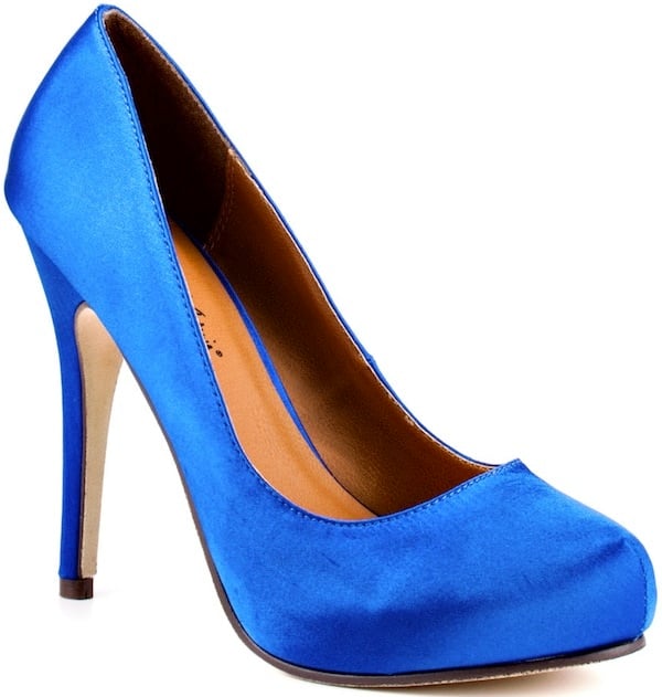 Michael Antonio "Love Me" Pump in Blue Satin