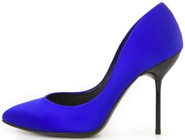 Pedro Garcia "Rosette Heel" in Cobalt Satin