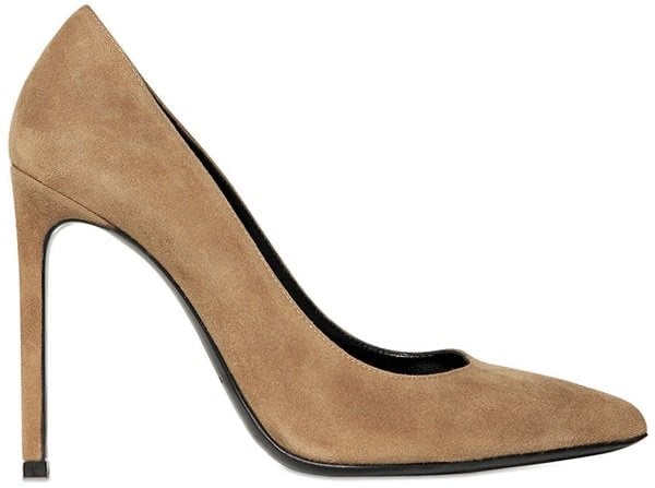 Saint Laurent "Paris" Pumps in Tan Suede