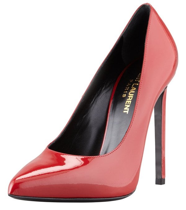 Saint Laurent "Paris" Pumps in Red