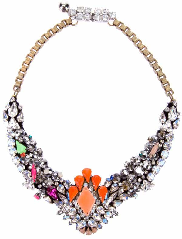 Shourouk - cut glass floral necklace