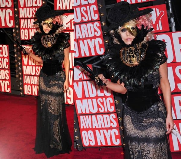 Singer Lady Gaga at the 2009 MTV Video Music Awards (VMAs) held at the Radio City Music Hall in New York City on September 13, 2009