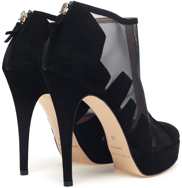 BIONDA CASTANA ‘Belen’ Cut-Out Suede and Mesh Shoe Boot