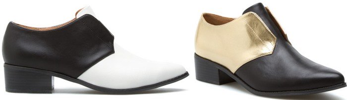 Tuxedo inspired flat Oxford shoes from ShoeDazzle