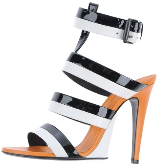 Bottega Veneta High-Heeled Sandals in White