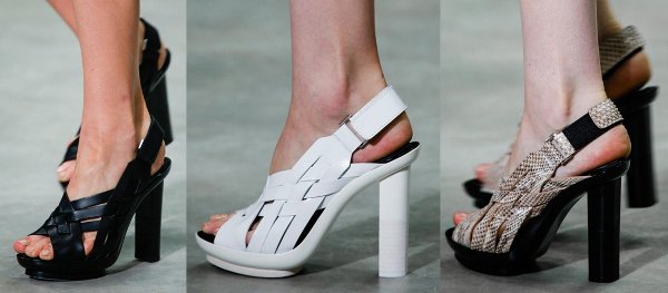Woven leather sandals from Calvin Klein's spring 2014 collection