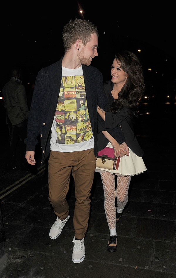 Cher Lloyd and her boyfriend, Craig Monk, holding hands while leaving Mahiki nightclub in London