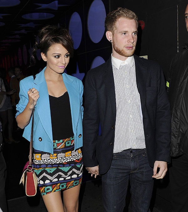 Cher Lloyd and her boyfriend, Craig Monk, holding hands while leaving a club in Soho