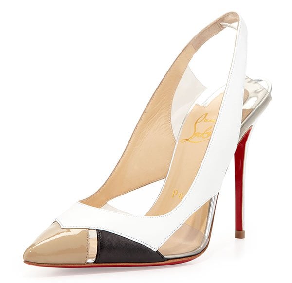 Christian Louboutin "Air Chance" Cutout Pumps in White