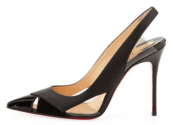 Christian Louboutin "Air Chance" Peekaboo Slingback Pump