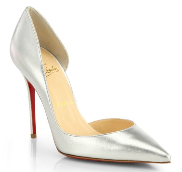 Christian Louboutin Iriza Metallic Leather d'Orsay Pumps