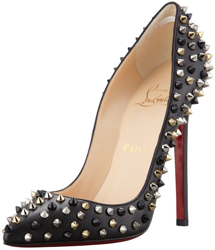 Christian Louboutin Pigalle Spikes Red Sole Pump