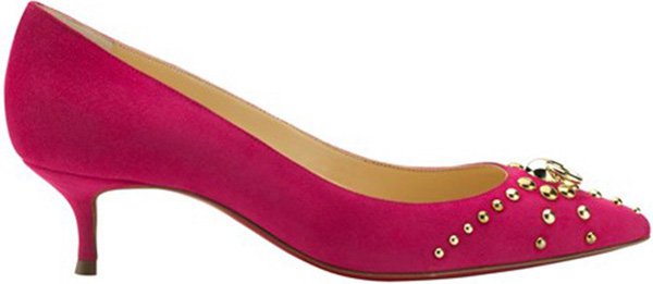 Christian Louboutin "Door Knock" Pump in Pink Suede