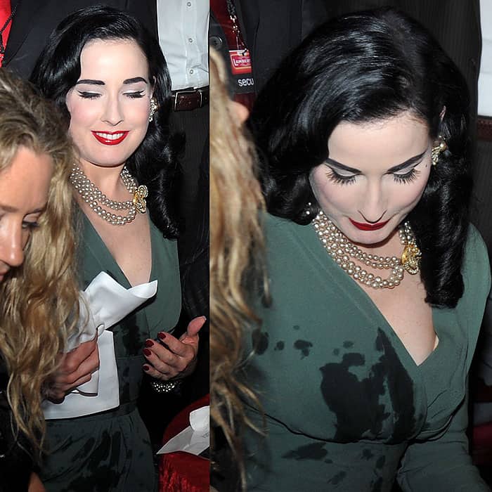 Dita Von Teese ruined her stylish dress