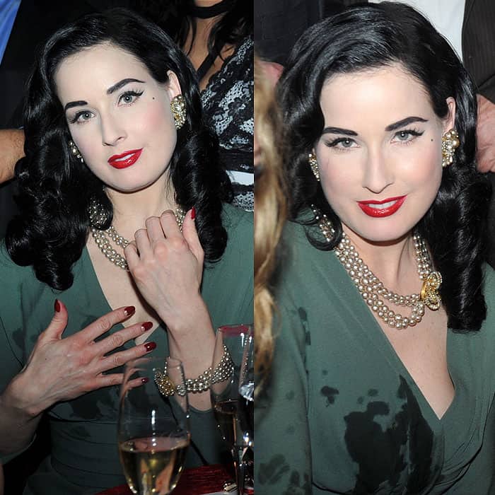 Dita Von Teese at the Lambertz Monday Night Schoko & Fashion party at the Alten Wartesaal in Cologne, Germany, on February 1, 2010