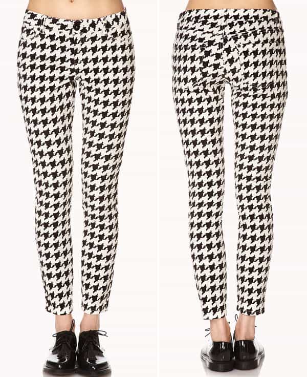 Forever 21 Retro Corduroy Houndstooth Pants