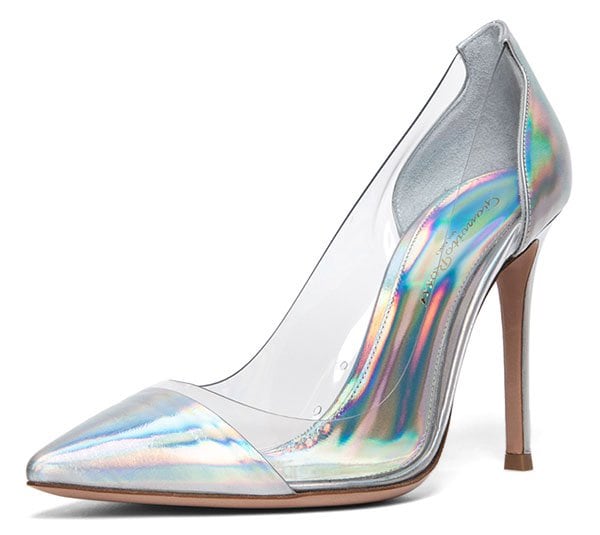 Gianvito Rossi Plexy Laser Pumps Silver