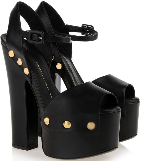 Giuseppe Zanotti Wedge Sandals Black