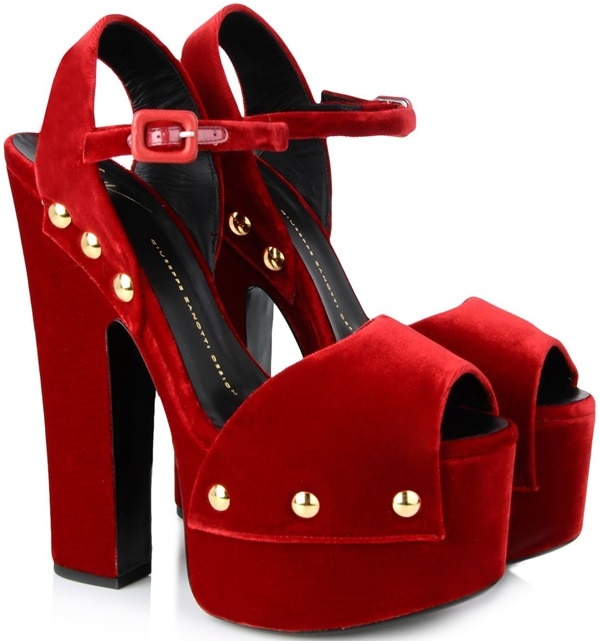 Giuseppe Zanotti Wedge Sandals Red