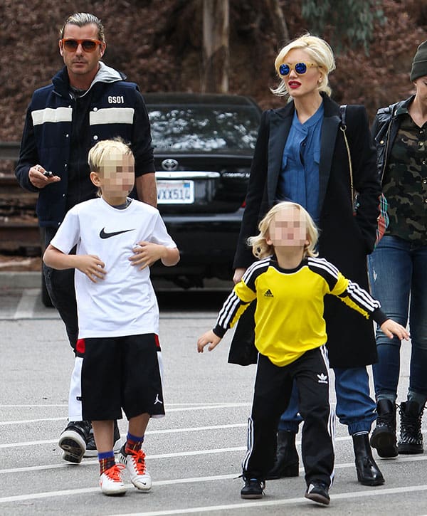 Gwen Stefani and Gavin Rossdale enjoy a family day at Travel Town Museum in Griffith Park, Los Angeles, November 23, 2013