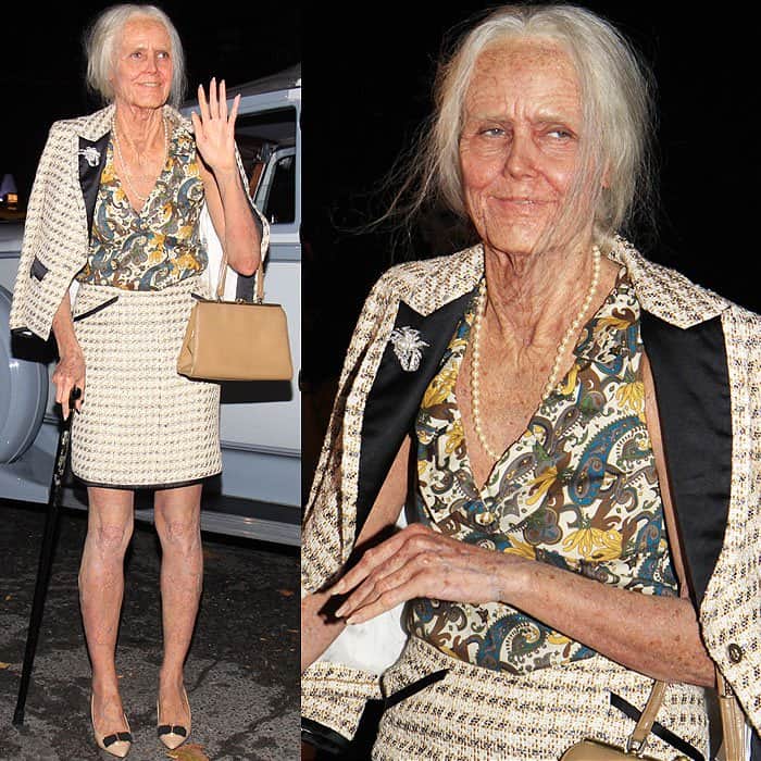 Heidi Klum dressed up as an old woman for her 14th annual Halloween party