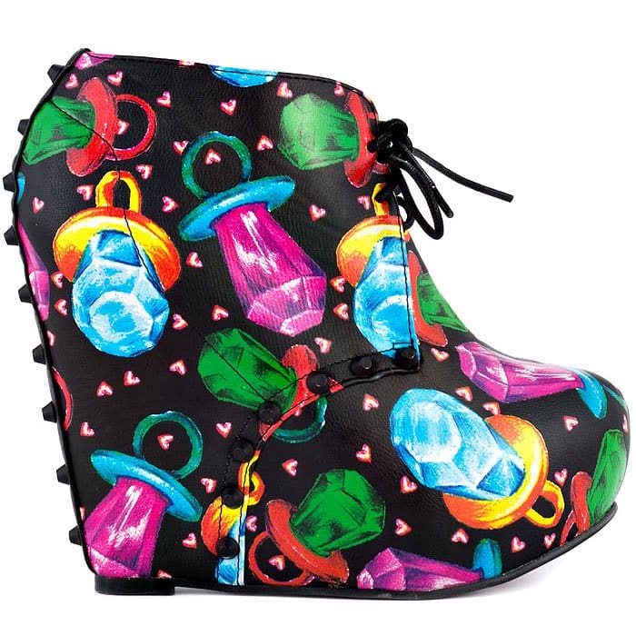Iron Fist Ring Pop Wedge Booties