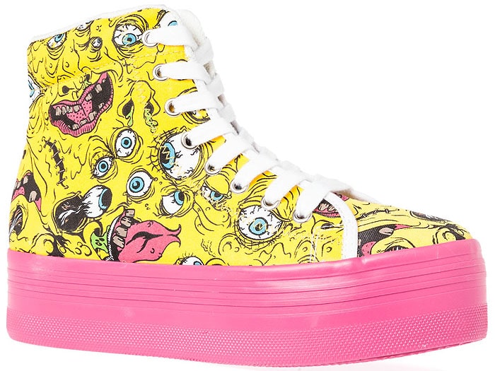 Jeffrey Campbell HOMG Crazy Eyes Print Sneakers