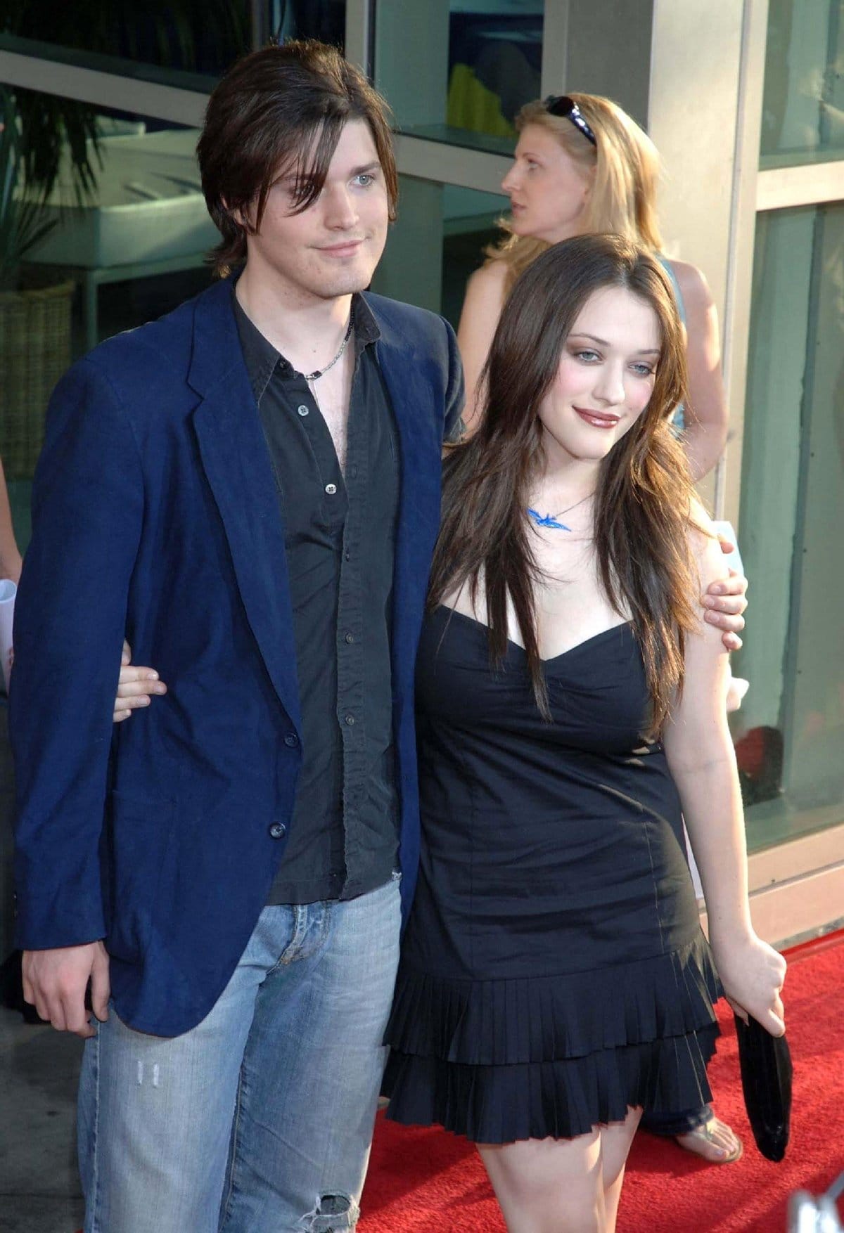 Ira David Wood IV and his girlfriend Kat Dennings attend "The 40 Year Old Virgin" World Premiere